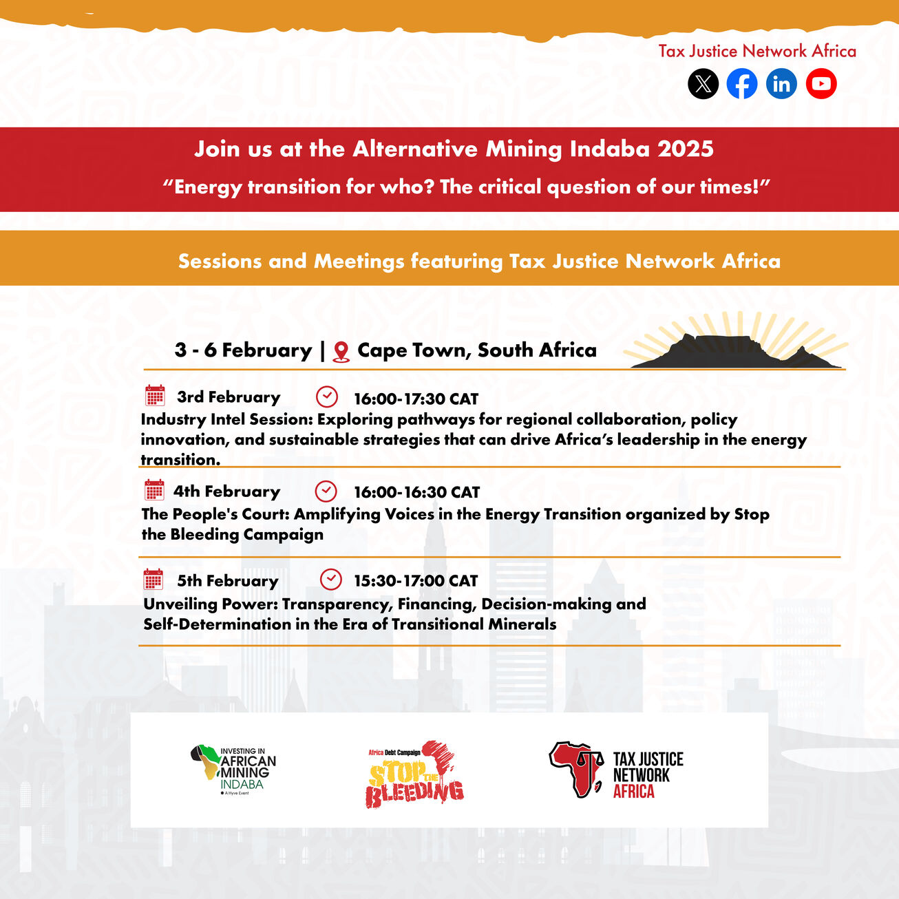 TJNA at the Alternative Mining Indaba (AMI) 2025 Tax Justice Network