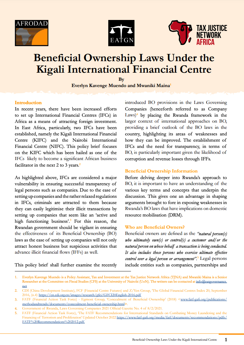 Beneficial Ownership Laws Under the Kigali International Financial Centre