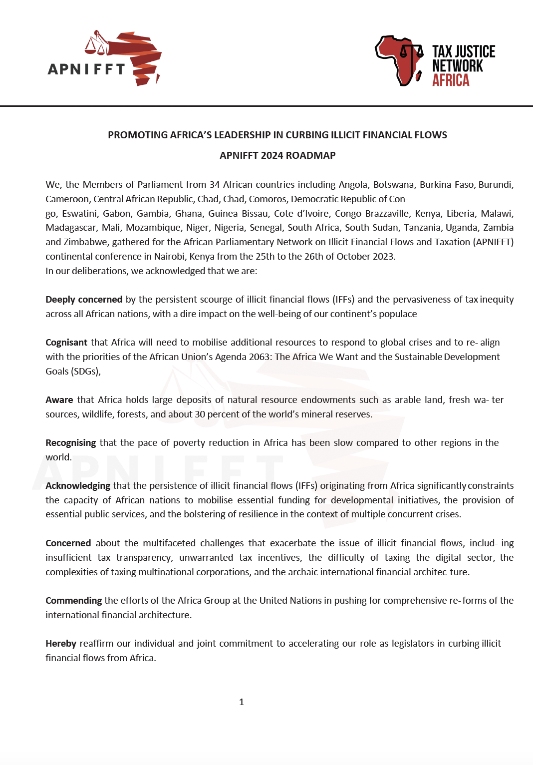 APNIFFT 2023 outcome statement 