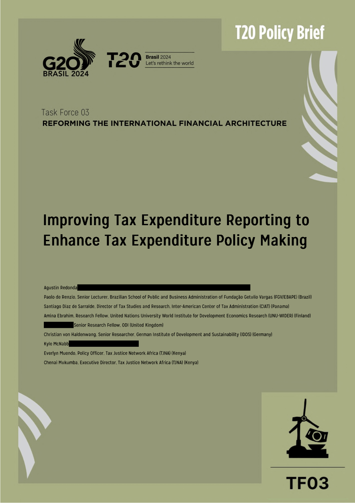 Policy Brief; Reforming the International Financial Architecture