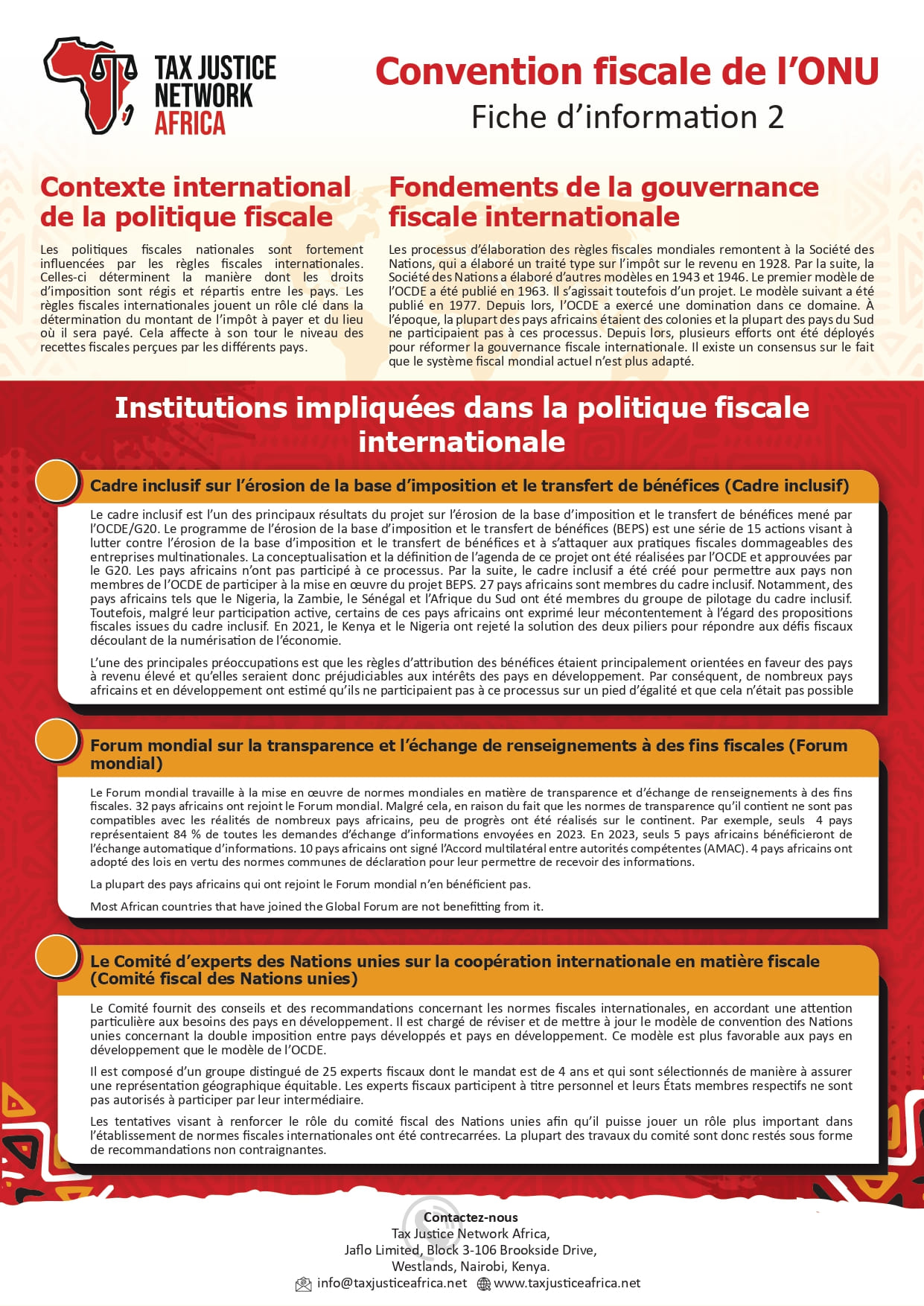 Convention fiscale de l’ONU 2