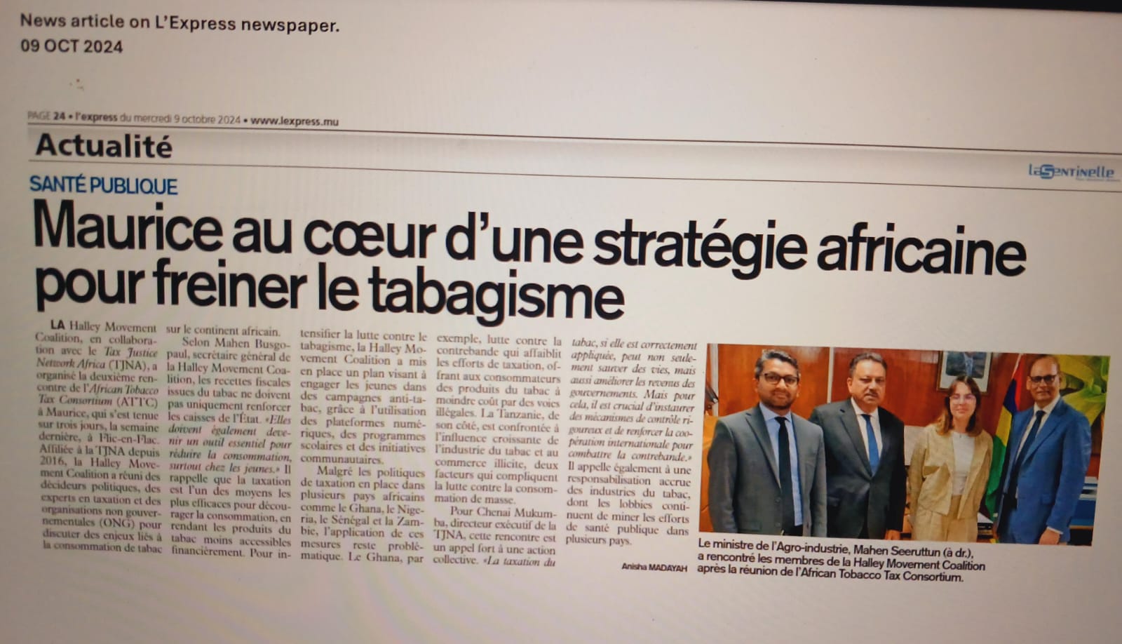 Maurice au coeurune stratégie africaine pour freiner le tabagisme